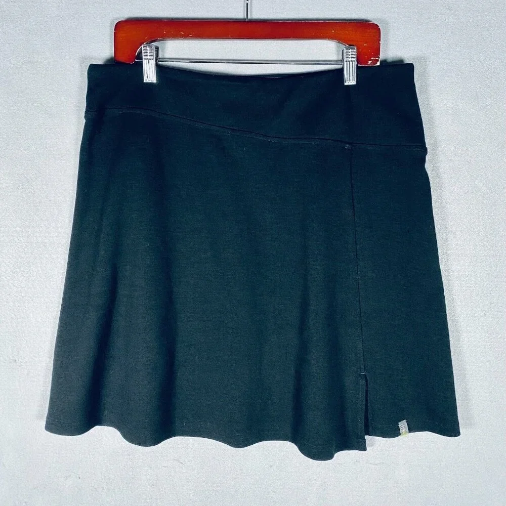 Smartwool Skirt Womens XL Black Wool Blend Mini Outdoor